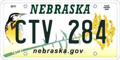 NE license plate CTV284