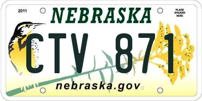 NE license plate CTV871