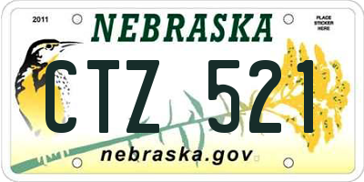 NE license plate CTZ521