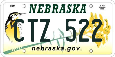 NE license plate CTZ522