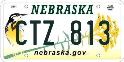 NE license plate CTZ813
