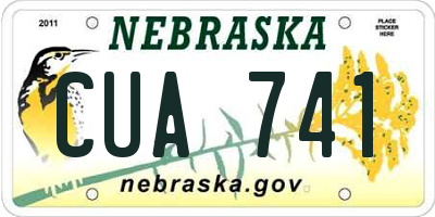 NE license plate CUA741