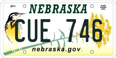 NE license plate CUE746