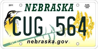 NE license plate CUG564