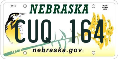 NE license plate CUQ164