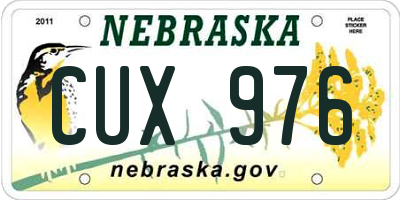 NE license plate CUX976