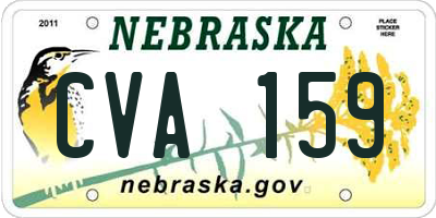 NE license plate CVA159