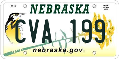 NE license plate CVA199