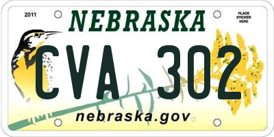 NE license plate CVA302