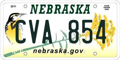 NE license plate CVA854