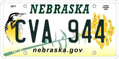 NE license plate CVA944