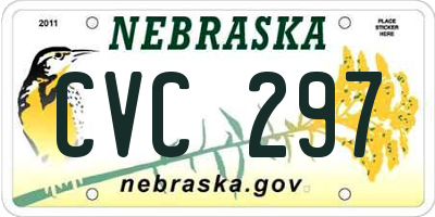 NE license plate CVC297