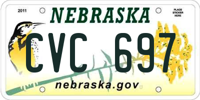 NE license plate CVC697
