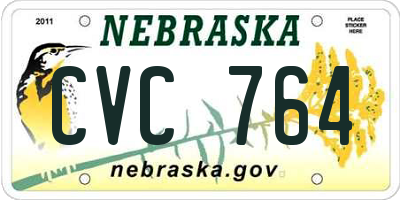 NE license plate CVC764