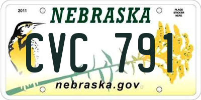 NE license plate CVC791