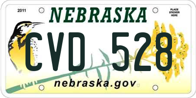 NE license plate CVD528