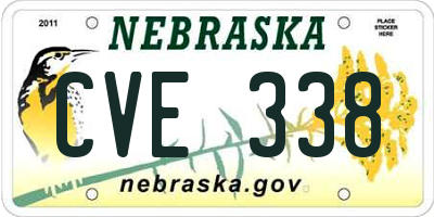 NE license plate CVE338