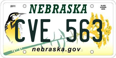 NE license plate CVE563