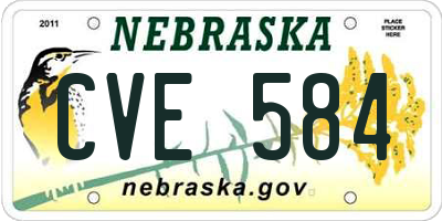 NE license plate CVE584