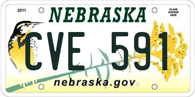 NE license plate CVE591