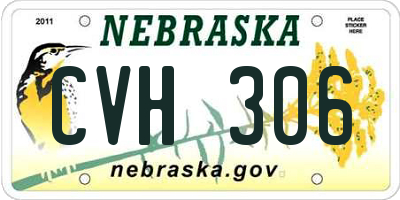 NE license plate CVH306