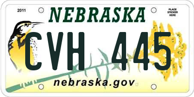 NE license plate CVH445