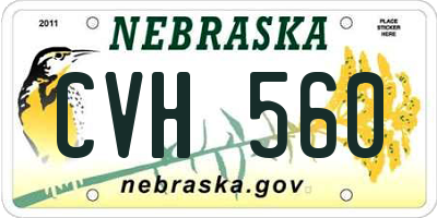 NE license plate CVH560