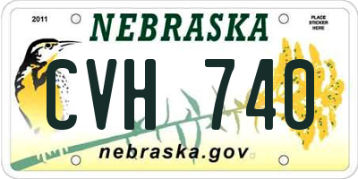 NE license plate CVH740