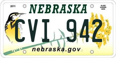 NE license plate CVI942