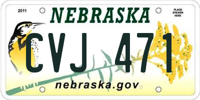 NE license plate CVJ471