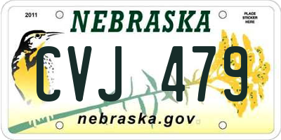 NE license plate CVJ479
