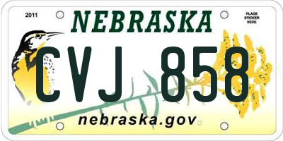 NE license plate CVJ858