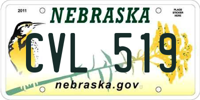 NE license plate CVL519