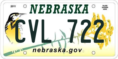NE license plate CVL722