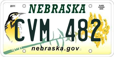NE license plate CVM482