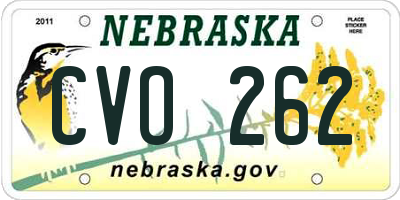 NE license plate CVO262