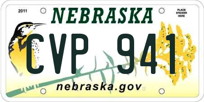 NE license plate CVP941