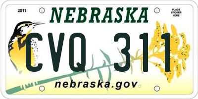 NE license plate CVQ311