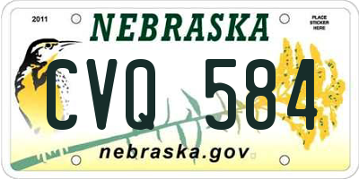 NE license plate CVQ584