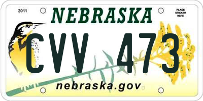 NE license plate CVV473