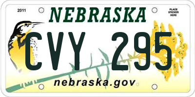 NE license plate CVY295