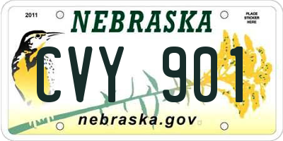 NE license plate CVY901