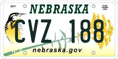 NE license plate CVZ188
