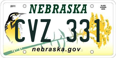 NE license plate CVZ331