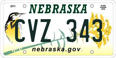 NE license plate CVZ343