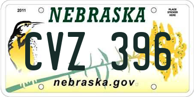 NE license plate CVZ396