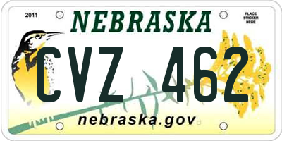 NE license plate CVZ462