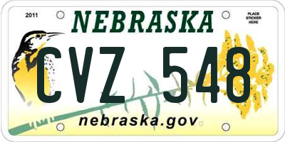 NE license plate CVZ548