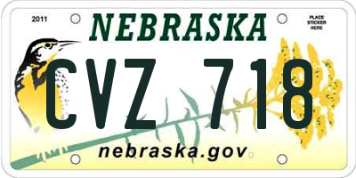NE license plate CVZ718