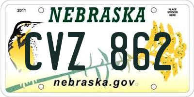 NE license plate CVZ862